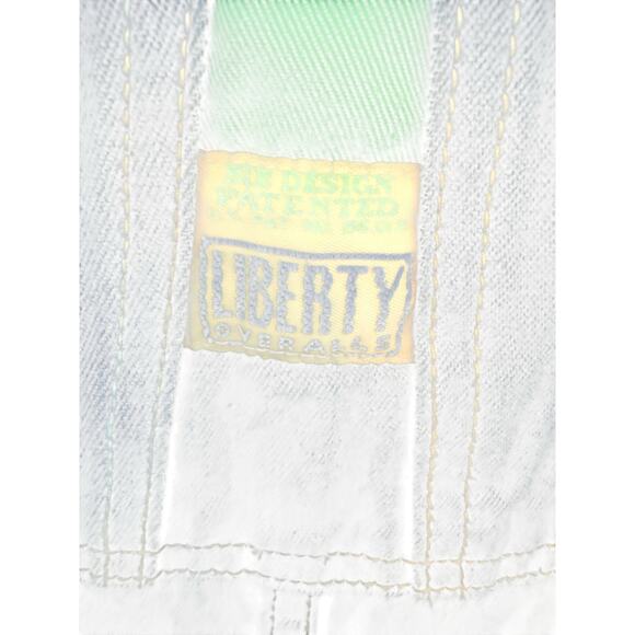 Vintage Liberty Overalls Long Bib Design Blue/Green Youth/16 NWOT - Picture 2 of 11